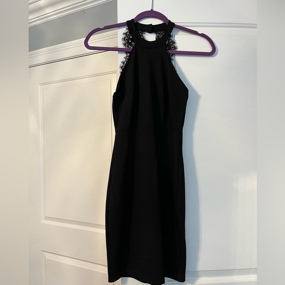 NWT Black Halter XS Lulu’s Dress